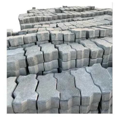 ZigZag pavers stacked in rows at the yard
